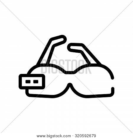ar monocle  isolated outline vector icon on white background