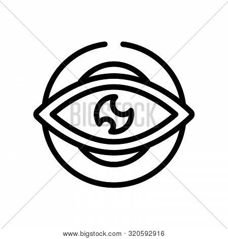 eye tracking outline vector icon on white background