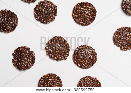 keto flax crackers, top view