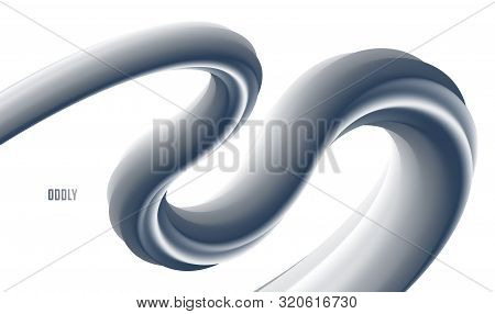 Abstract Colorful Fluid Vector Background, Dimensional Gradient Shape Element For Design, Flowing 3d