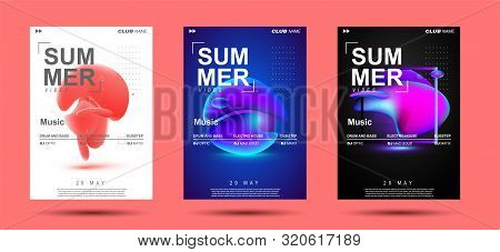 Techno Music Poster. Electronic Club Deep Music. Musical Event Disco Trance Sound. Night Party Invit