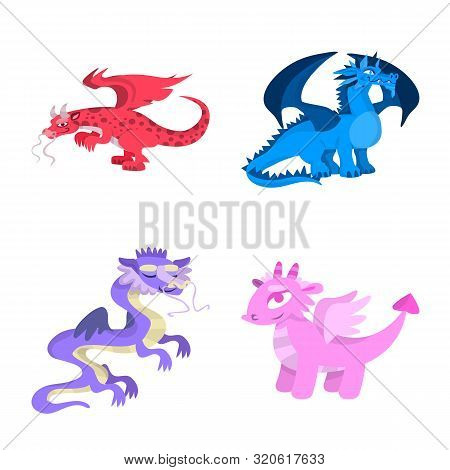 Isolated Object Of Creature And Animal Sign. Collection Of Creature And Medieval Stock Vector Illust