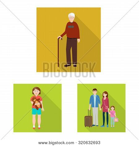 Vector Illustration Of Generation And Happy Icon. Set Of Generation And Avatar Stock Symbol For Web.