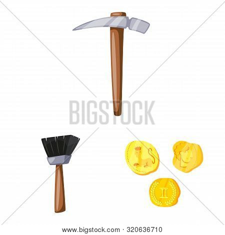 Vector Illustration Of Archaeology And Historical Symbol. Set Of Archaeology And Excavation Stock Ve