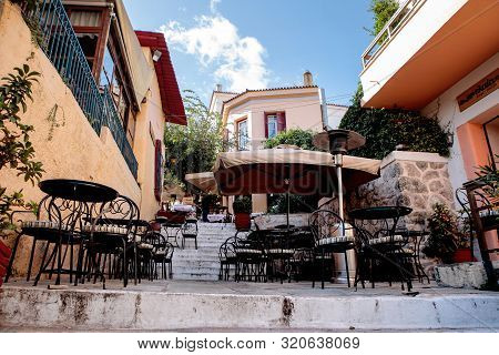 Streets Of Anafiotika In Athens, Greece