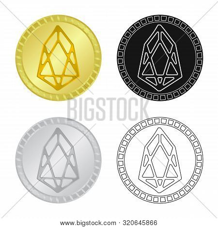 Vector Illustration Of Bytecoin And Virtual Sign. Collection Of Bytecoin And Tech Stock Vector Illus