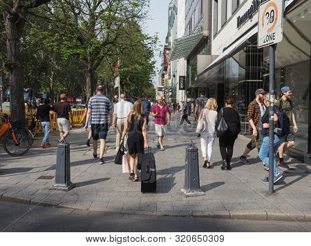Koenigsallee High Street In Duesseldorf