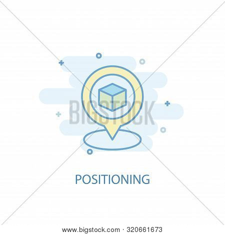 Positioning Line Concept. Simple Line Icon, Colored Illustration. Positioning Symbol Flat Design