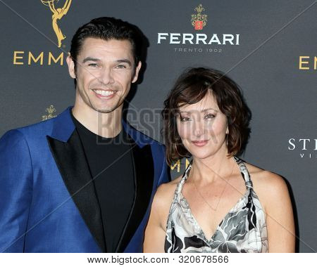 LOS ANGELES - AUG 28:  Paul Telfer, Carmen Cusack at the 2019 Daytime Programming Peer Group Reception at the Saban Media Center on August 28, 2019 in North Hollywood, CA