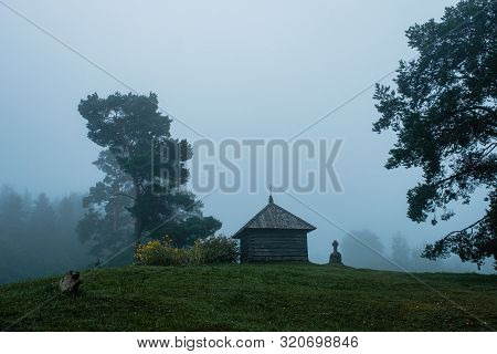 The Ancient Site Of Savkino, One Of The Famous Russian Poet Alexander Pushkin Favorite Places.