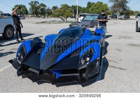 Raesr Tachyon Speed Prototype Electric Hypercar On Display During Supercar Sunday Event.