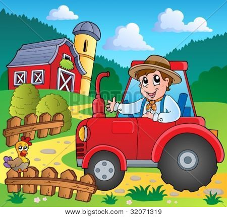 Bauernhof Thema Bild 3 Vektor-Illustration.