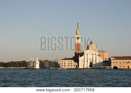 View Of Church Of Santisimo Redentore And Lagoon In Venice, Italy