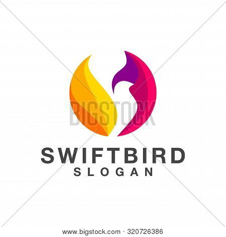 Bird Logo Icon - Vector Illustration On A Light Background