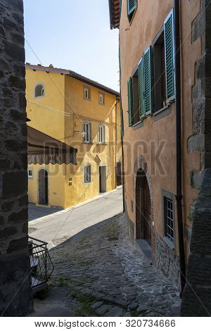 Streets Of Uzzano, Pistoia, Tuscany, Italy, Historic Village