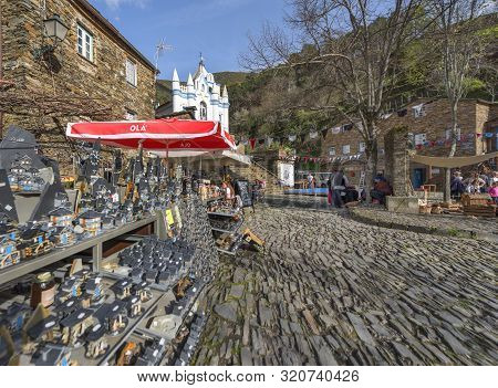 Piodao, Portugal - April 2018: Street View In The Famous Schist Village Of Piodao