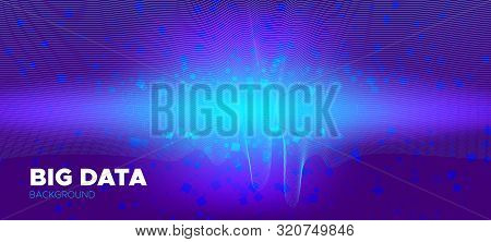 Science Visualization. Matrix Background. Purple Technology Design. Digital Binary Code. Vector Scie