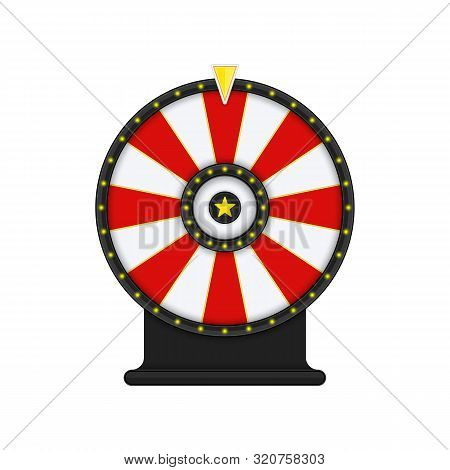 Roulette Or Fortune Wheel Isolated On Transparent Background. Gambling And Lottery Win Concept. Whee