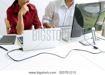 Teamwork Team Programmer Working With Computer