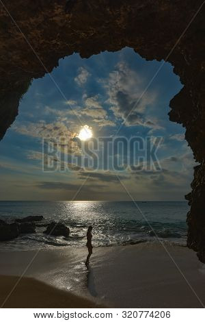 Tourist In Bali Pantai Tegal Wangi Beach, Bali Ungasan