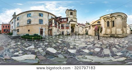 Lviv, Ukraine -  August 2019: Full Seamless Spherical Hdri Panorama 360 Degrees Angle View Narrow Co