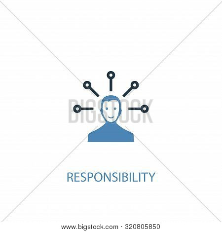 Responsibility Concept 2 Colored Icon. Simple Blue Element Illustration. Responsibility Concept Symb