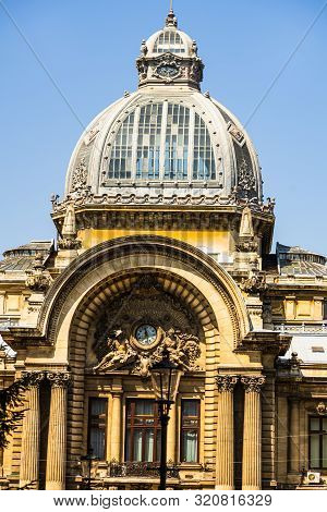 Bucharest Historical Building. Cec Palace, Landmark Of Old Town Bucharest