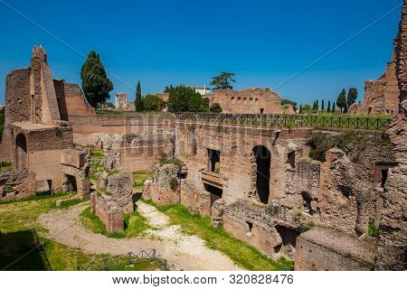 Ruins Of The Palace Of Septimius Severus Or Domus Severiana On The Palatine Hill
