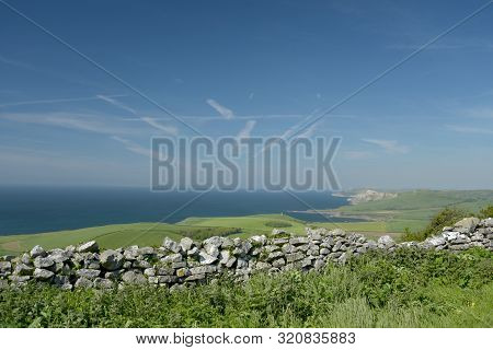 View From Swyre Head Ridge Over Kimmeridge Bay On The Dorset Coast