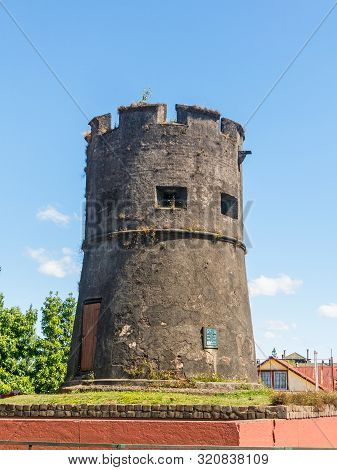 Old Spanish Tower. El Torreon Los Canelos O Torreon De Cantarranas In Valdivia, Los Rios Region, Chi