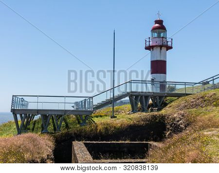 Lighthouse In The Spanish Fortress In Niebla, Valdivia, Patagonia, Chile