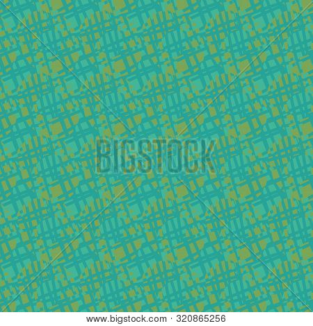 A Seamless Vector Abstract Pattern In Turquoise Colors. Surface Print Design.
