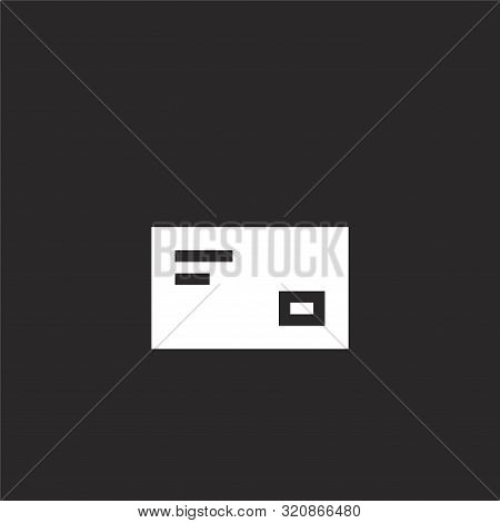 Letter Icon. Letter Icon Vector Flat Illustration For Graphic And Web Design Isolated On Black Backg