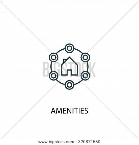 Amenities Concept Line Icon. Simple Element Illustration. Amenities Concept Outline Symbol Design. C
