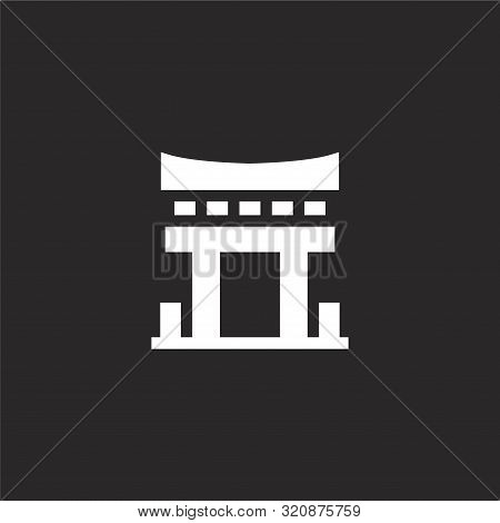 Architectonic Icon. Architectonic Icon Vector Flat Illustration For Graphic And Web Design Isolated 