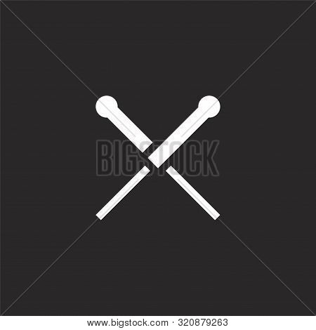 Acupuncture Icon. Acupuncture Icon Vector Flat Illustration For Graphic And Web Design Isolated On B