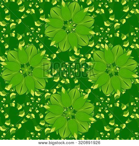 Vector Stylish Fabric Pattern. Flowers Watercolor Seamless Pattern.