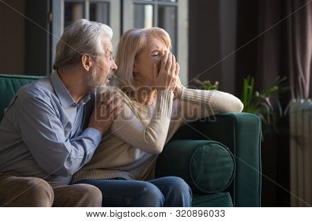Caring Mature Husband Comfort Depressed Mature Wife