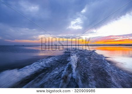 Sunset In The Dnieper River