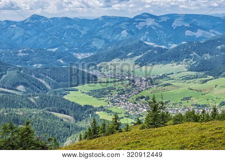 Liptovska Luzna Village, Low Tatras, Slovak Republic. Travel Destination. Hiking Theme.