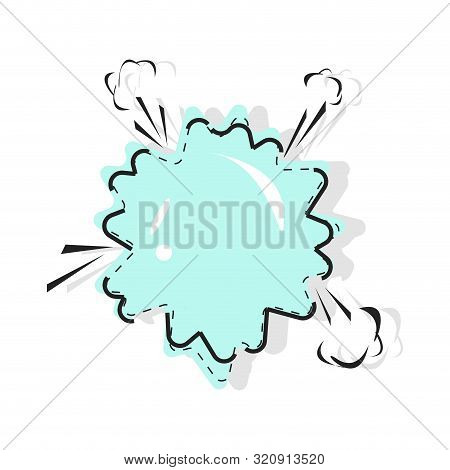 Speech Buuble For Explosion In Comic Magazine. Vector Speech Bubble For Communication, Thought Pop A
