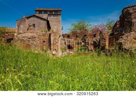 Nymphaeum And Adjoining Cisterns At The Palatine Hill In Rome
