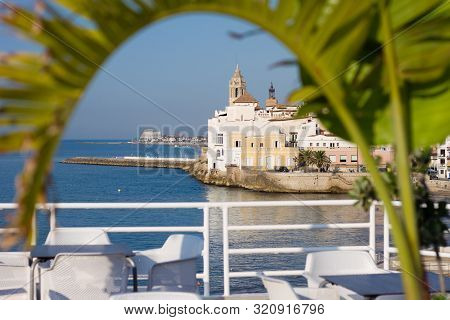 Morning In Summer Sitges, Landscape Of The Coastline