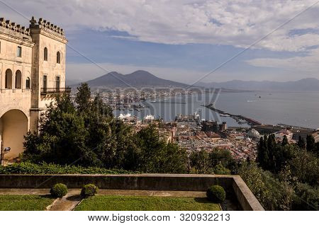 View Of The Bay Of Naples From The Saint Martin Monaster Garden, Italy