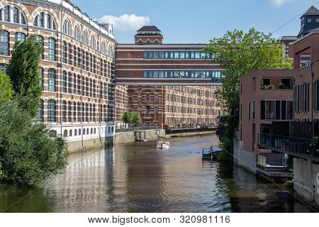 Picture From The River Elster In The Near From Karl Heine Canal.it Is A Popular Place Of Residens In