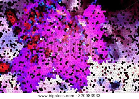A Fantasy Mosaic Of A Fantasy Purple Leaf