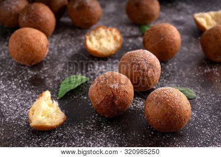 Tasty Cottage Cheese Donuts With Sugar Powder