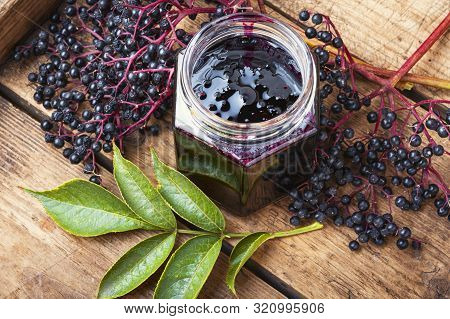 Elderberry Jam In A Jar