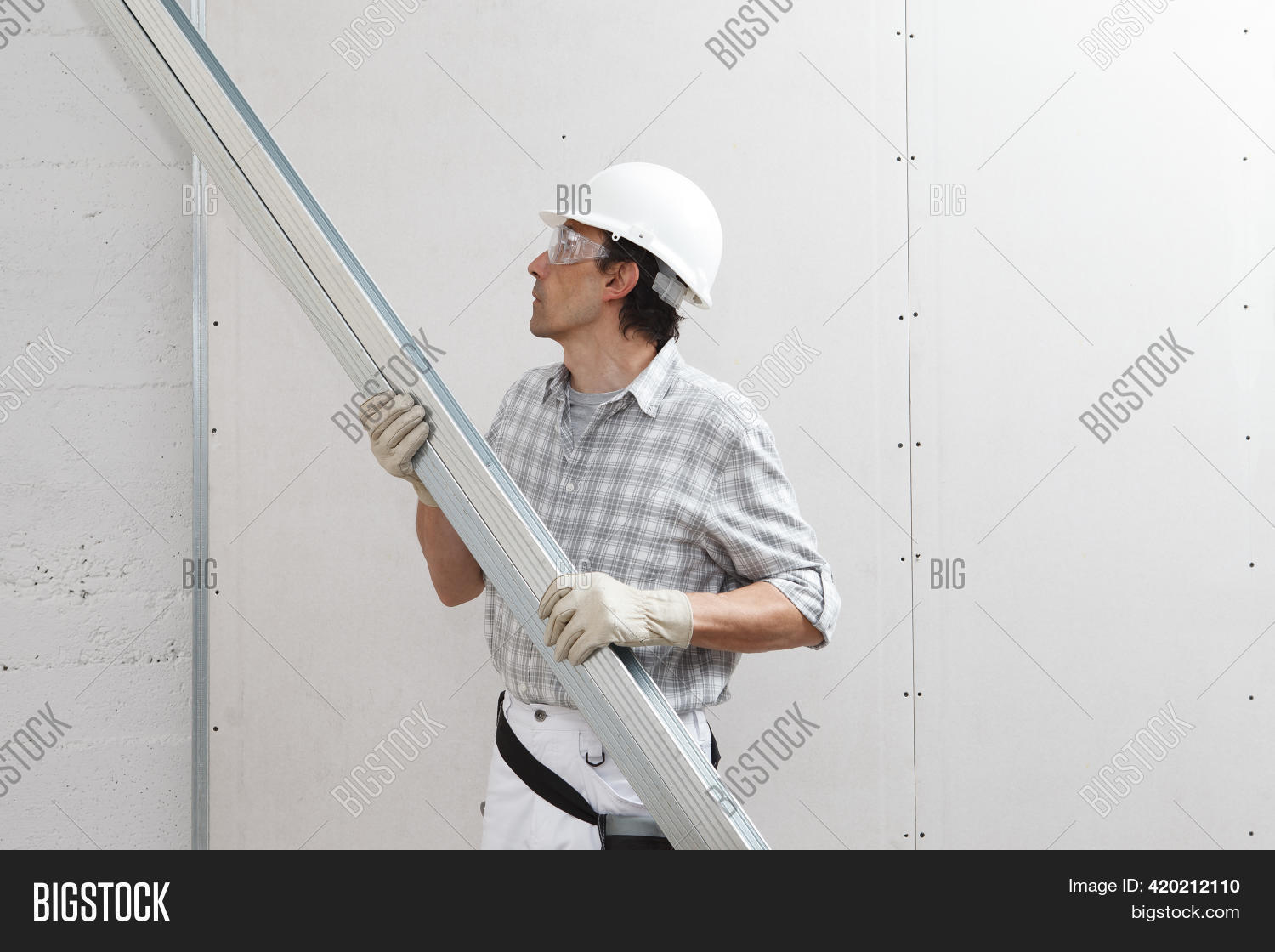 Man Worker Drywall Image & Photo (Free Trial) Bigstock