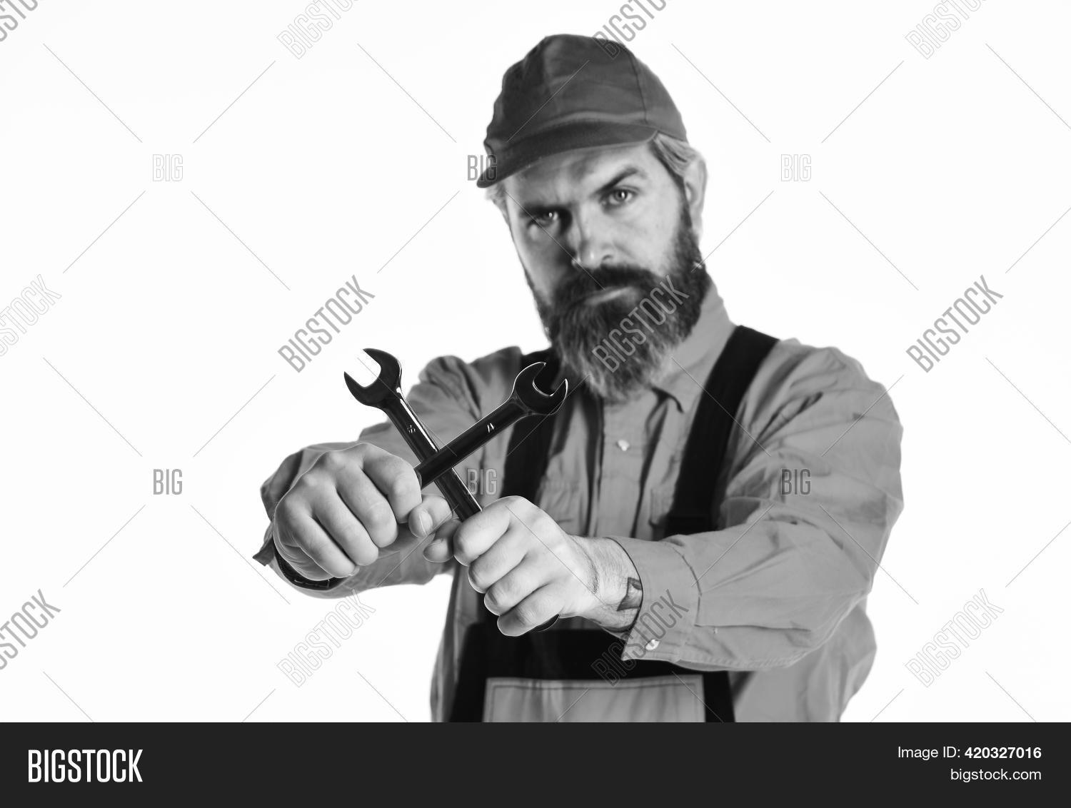 Man Hold Wrench Tools Image & Photo (Free Trial) Bigstock